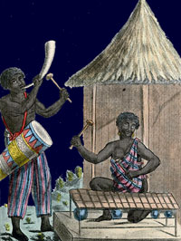 muzikanten in West-Afrika